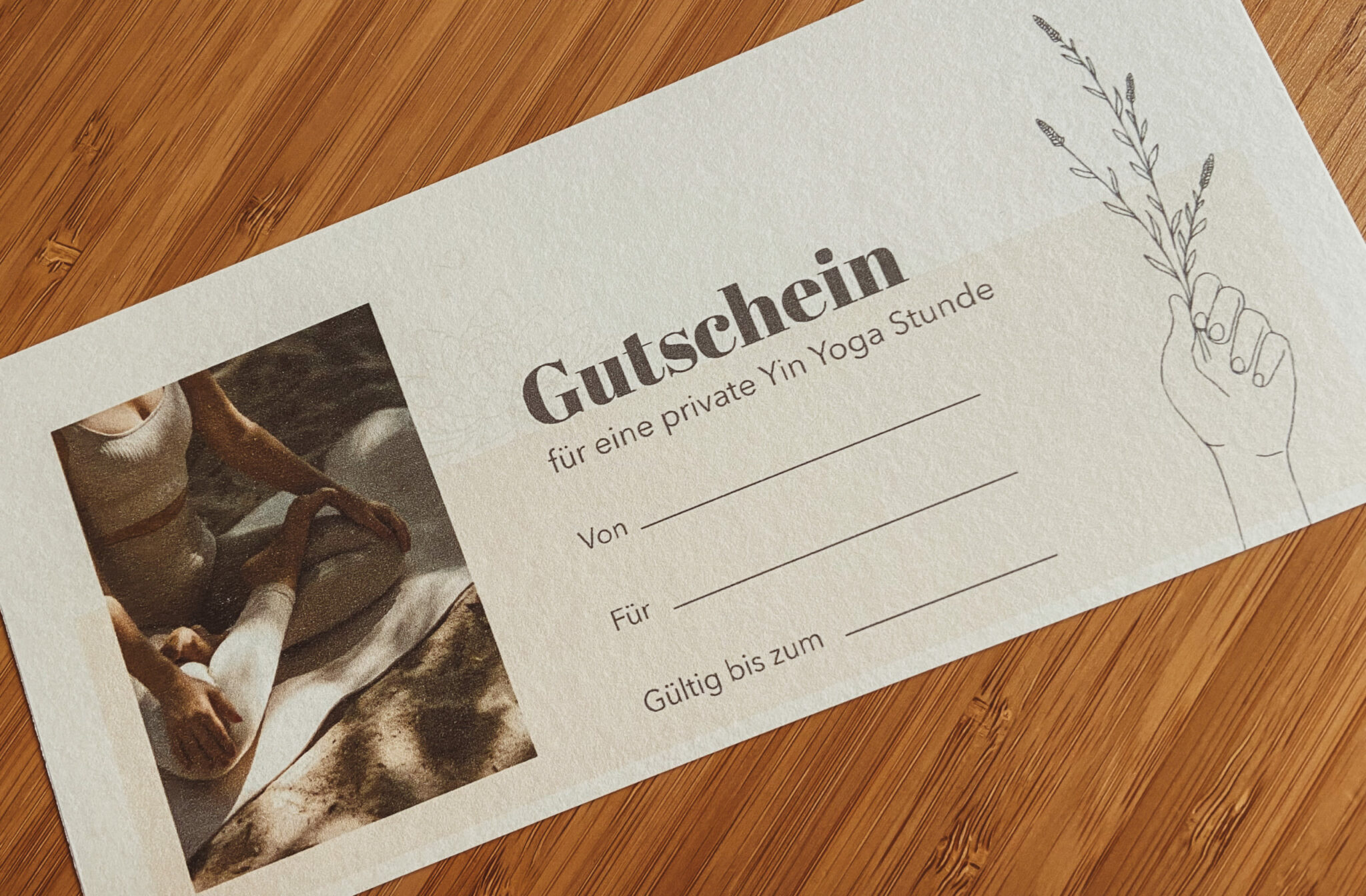 Gutschein für eine private Yin Yoga Stunde
